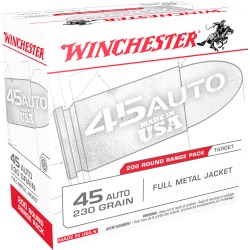 Winchester USA Handgun Ammo Range Pack, .45 ACP, 230-gr, FMJ