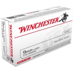 Winchester USA Handgun Ammo, 9mm Luger, 115-gr, FMJ
