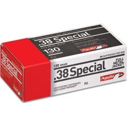 Aguila Centerfire Pistol Ammo, .38 Special FMJ, 130-gr, 50-Rounds