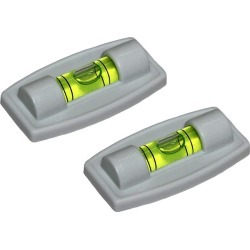 Stick-on Bubble Levels, 2-Pack, White