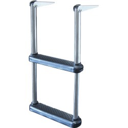 Dockmate Telescoping Drop Ladder With Plastic Steps, 2-Step