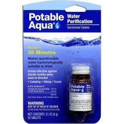 Potable Aqua Water Purification Tablets, 50-Count