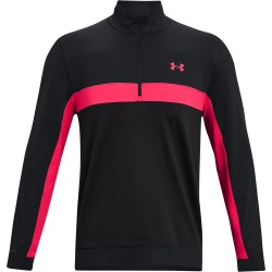 Under Armour Men's Storm Midlayer 1/2 Zip Golf Pullover 2022, Polyester/Elastane in Black/Jet Grey/Penta Pink, Size M found on Bargain Bro Philippines from carlsgolfland.com for $74.95