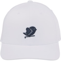 Puma Men's Love Golf Snapback Hat, Polyester/Elastane in White Glow/Navy Blazer