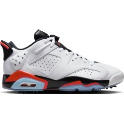Nike Men's Air Jordan Retro 6 G Golf Shoes 2023 in White/Black/Infrared, Size 10