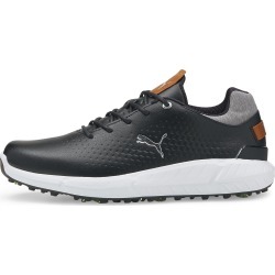 PUMA IGNITE Articulate Leather Golf Shoes - PUMA Black/PUMA Silver - 13 - MEDIUM