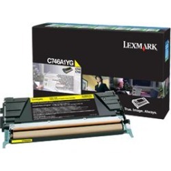 Lexmark Return Program C746A1YG (Yield: 7,000 Pages) Yellow Toner Cartridge