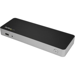 StarTech.com USB-C Dual-4K Monitor Docking Station for Laptops (Silver/Black)