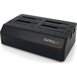 StarTech.com USB 3.0 to 4-Bay SATA 6Gbps Hard Drive Docking Station with UASP and Dual Fans - 2.5/3.5in SSD / HDD Dock