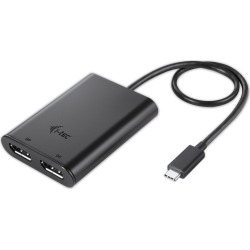 i-tec USB-C to Dual Display Port Video Adapter, 2x Display Port 4K Ultra HD, compatible with Thunderbolt 3