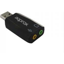 APPROX USB 2.0 5.1 External Sound Card with 3D Sound & Microphone/Audio Connectors, Black (APPUSB51)