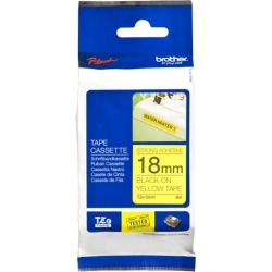 Brother P-touch TZe-S641 (18mm x 8m) Black On Yellow Strong Adhesive Laminated Labelling Tape