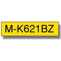 Brother P-touch M-K621BZ (9mm x 8m) Black on Yellow Non Laminated Labelling Tape
