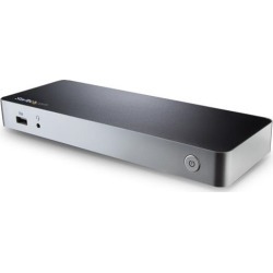 StarTech.com Dual Monitor USB-C Docking Station for Windows Power Delivery MST 4K (Silver/Black)