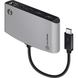 ALOGIC ThunderBolt 3 Dual HDMI Portable Docking Station with 4K in Space Grey