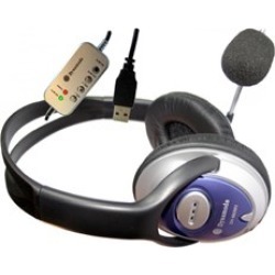 Dynamode Stereo USB Overhead Headphones & Microphone