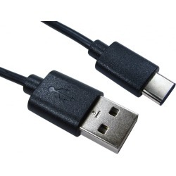 Cables Direct 3m USB 2.0 Male Type-C to Male Type-A Cable in Black