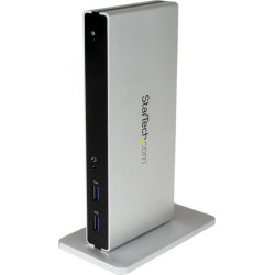 StarTech.com Universal USB 3.0 Laptop Docking Station with Dual DVI Video - HDMI and VGA Adaptors, 2x USB Fast Charge Ports, USB 3.0, GbE