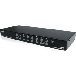 StarTech.com 16-Port (1U) Rack Mount USB KVM Switch Kit with OSD and Cables