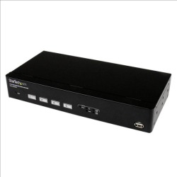 StarTech 4 Port USB VGA KVM Switch with DDM Fast Switching Technology and Cables