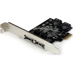 StarTech.com 2 Port PCI Express SATA 6 Gbps eSATA Controller Card - Dual Port PCIe SATA III Card - 2 Internal/2 External