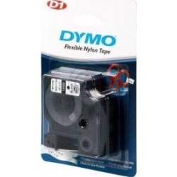 Newell D1 (19mm) Flexible Nylon Tape (Black on White)