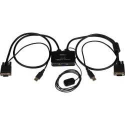 StarTech.com 2-Port USB VGA Cable KVM Switch - USB Powered with Remote Switch