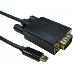 Cables Direct 5m USB Type-C Male to VGA Male Video Cable