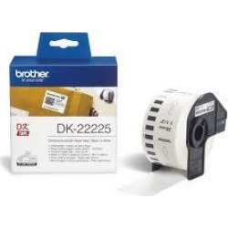 Brother DK Labels DK-22225 (38mm x 30.48m) Continuous Paper Labelling Tape (Black On White) 1 Roll