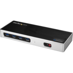 StarTech.com USB-C 3.0 Dual-Monitor Docking Station 4K 60Hz DisplayPort/HDMI (Black)