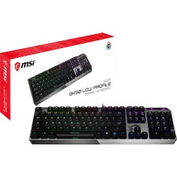 MSI VIGOR GK50 Low Profile Mechanical Gaming Keyboard with KAILH Low-Profile Switches, RGB Illumination, UK Layout