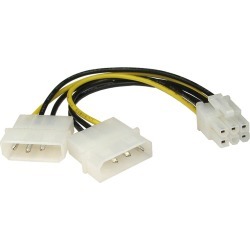 CCL System Builds - 6-pin PCIe to 2 x 4-pin Molex Adapter