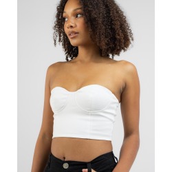 Luvalot Women's Work It Tube Top in White Size 10
