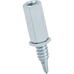 Platinum Tools JH951-100 Threaded Rod 1/4-20 Male Coupler w/ 3/4inch Self Drill Screw