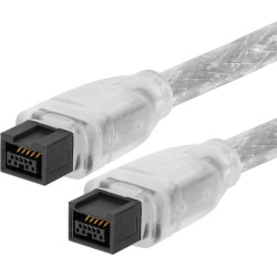 FireWire 800 BETA 9 Pin to 9 Pin Male To Male Cable 3 Feet Clear