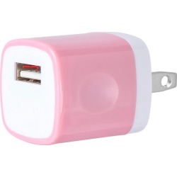 USB Home Wall Charger Travel Adapter for iOS and Android Mobile Devices, Rose