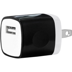 USB Home Wall Charger Travel Adapter for iOS and Android Mobile Devices, Black