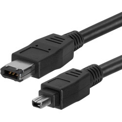 IEEE-1394 FireWire/iLink DV 6 Pin Male To 4 Pin Male Cable - 3 Feet Black