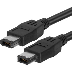 IEEE-1394 FireWire/iLink 6 Pin Male to Male DV Cable - 6 Feet Black