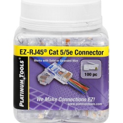 Platinum Tools 202003J EZ-RJ45 Cat5/5e Connector - Jar of 100