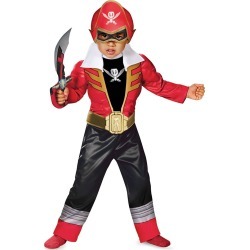 Boys Red Ranger Super Megaforce Light Up Costume for Toddlers