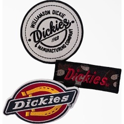 Dickies  Logo Iron-On Patches, 3-Pack - Assorted Colors (EPK002) found on Bargain Bro from Dickies for USD $9.87