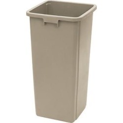 23 gal Beige Trash Can