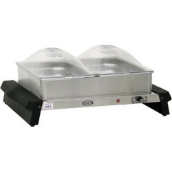 Double Buffet Server with Clear Lids