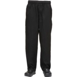 Chef Works - NBBZ-BLK-S - Black Baggy Chef Pants (S)