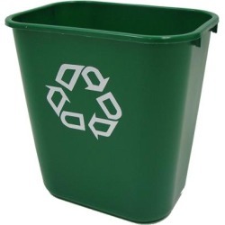 28 qt Green Deskside Recycling or Compost Can