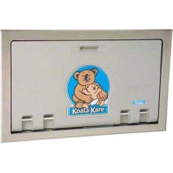 S/S Flange Horizontal Mount Baby Changing Station - Grey