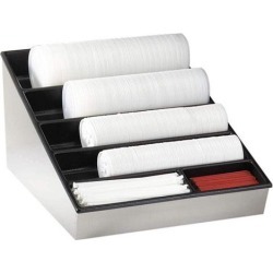 Wide Countertop Lid, Straw And Condiment Organizer