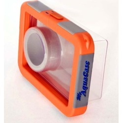 Aqua Case Camera Case Medium - Orange (3.9" x 2.5" x .98")