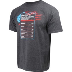Merica Nutrition Facts T-Shirt (3X)- Gunmetal